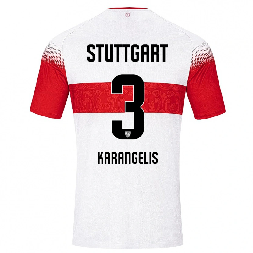 Danxen Herren Konstantinos Karangelis #3 Weiß Rot Gelb Heimtrikot Trikot 2026/27 T-Shirt