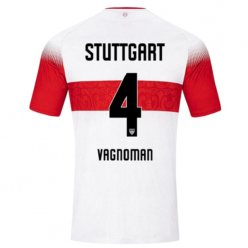 Danxen Herren Josha Vagnoman #4 Weiß Rot Gelb Heimtrikot Trikot 2026/27 T-Shirt