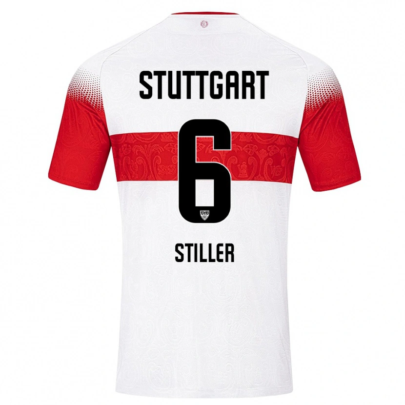 Danxen Herren Angelo Stiller #6 Weiß Rot Gelb Heimtrikot Trikot 2026/27 T-Shirt