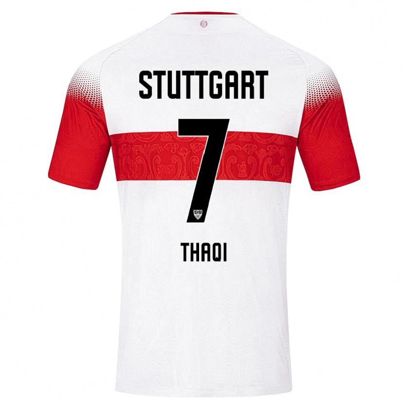 Danxen Herren Arlind Thaqi #7 Weiß Rot Gelb Heimtrikot Trikot 2026/27 T-Shirt