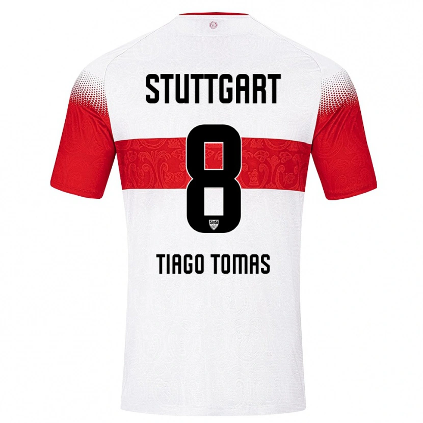 Danxen Herren Tiago Tomás #8 Weiß Rot Gelb Heimtrikot Trikot 2026/27 T-Shirt