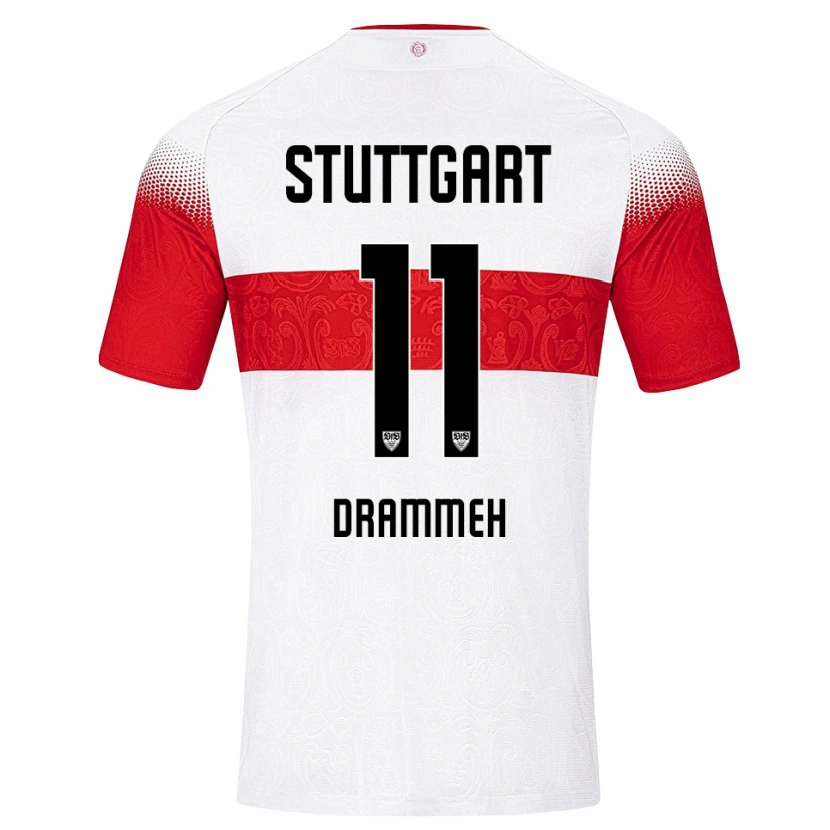 Danxen Herren Mohamed Drammeh #11 Weiß Rot Gelb Heimtrikot Trikot 2026/27 T-Shirt