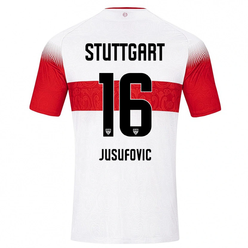 Danxen Herren Farah Jusufović #16 Weiß Rot Gelb Heimtrikot Trikot 2026/27 T-Shirt