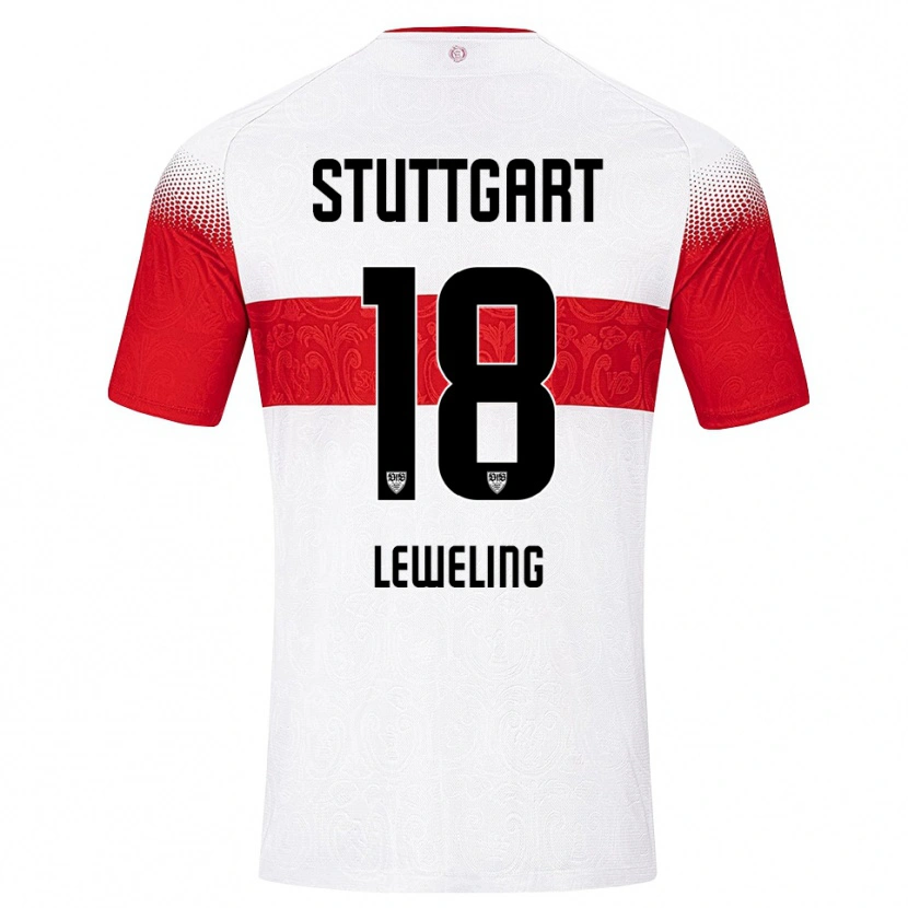 Danxen Herren Jamie Leweling #18 Weiß Rot Gelb Heimtrikot Trikot 2026/27 T-Shirt