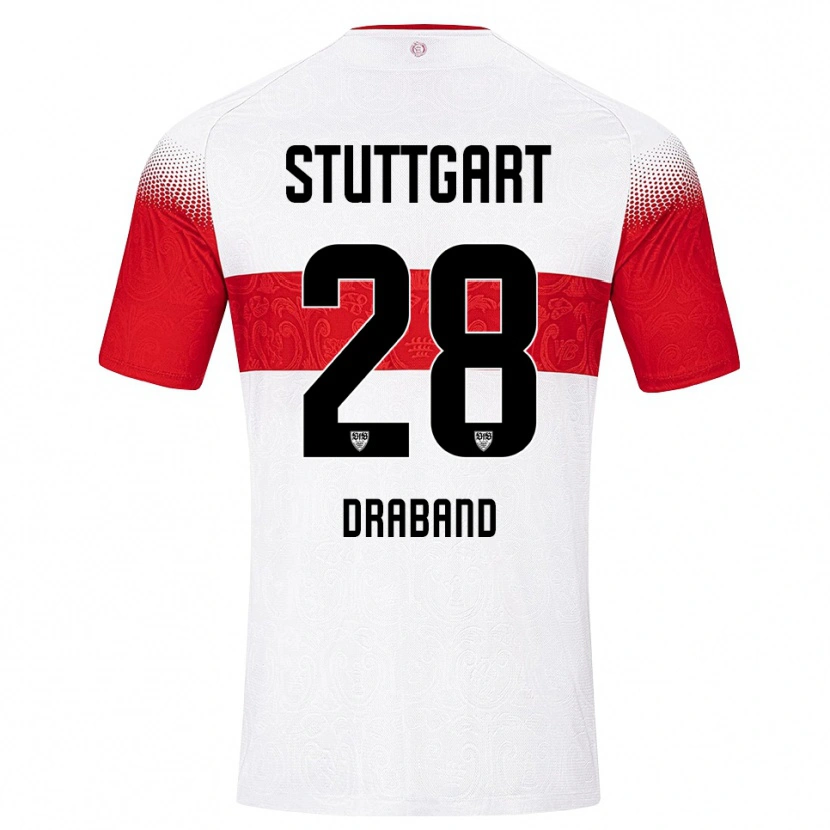 Danxen Herren Dominik Draband #28 Weiß Rot Gelb Heimtrikot Trikot 2026/27 T-Shirt