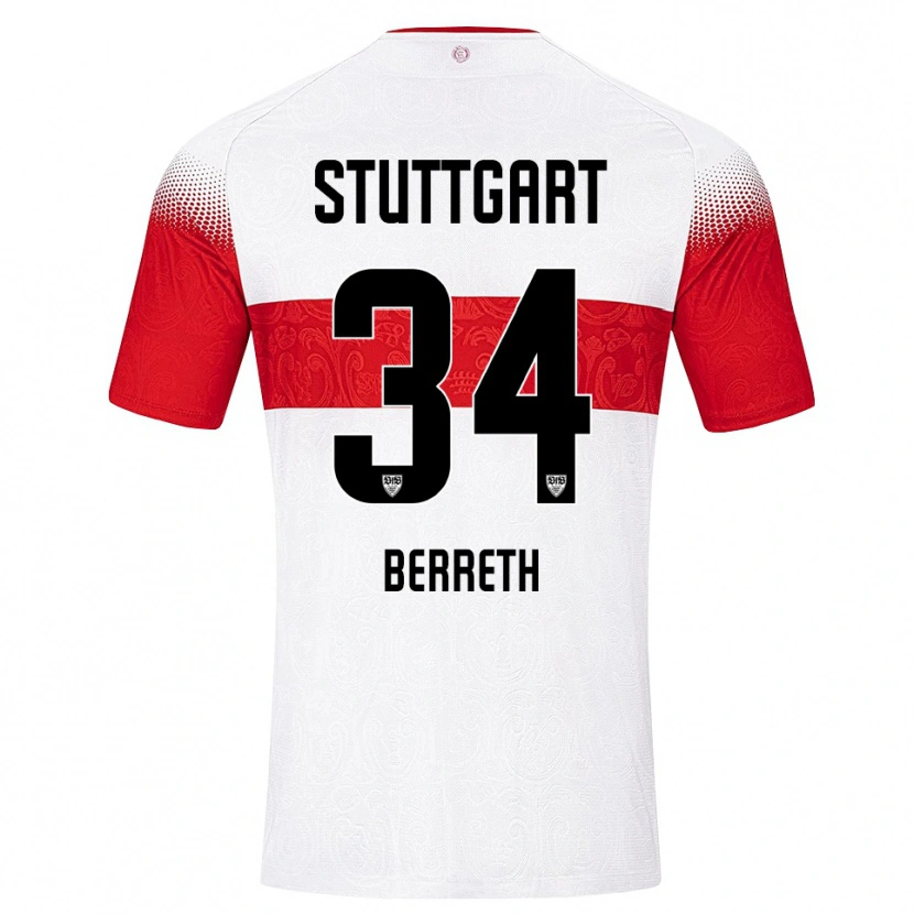 Danxen Herren Luca Berreth #34 Weiß Rot Gelb Heimtrikot Trikot 2026/27 T-Shirt