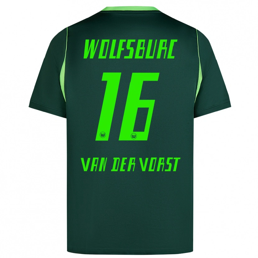 Danxen Herren Fynn Van Der Vorst #16 Dunkelgrün Weiß Heimtrikot Trikot 2026/27 T-Shirt