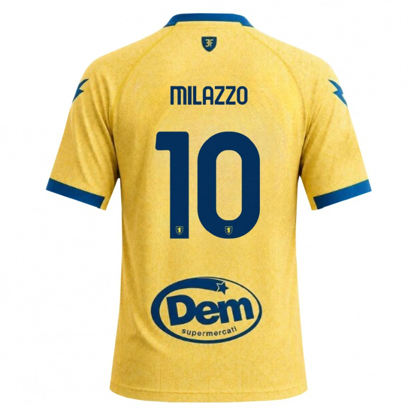 Danxen Herren Simone Milazzo #10 Khaki Schwarz Blau Heimtrikot Trikot 2026/27 T-Shirt