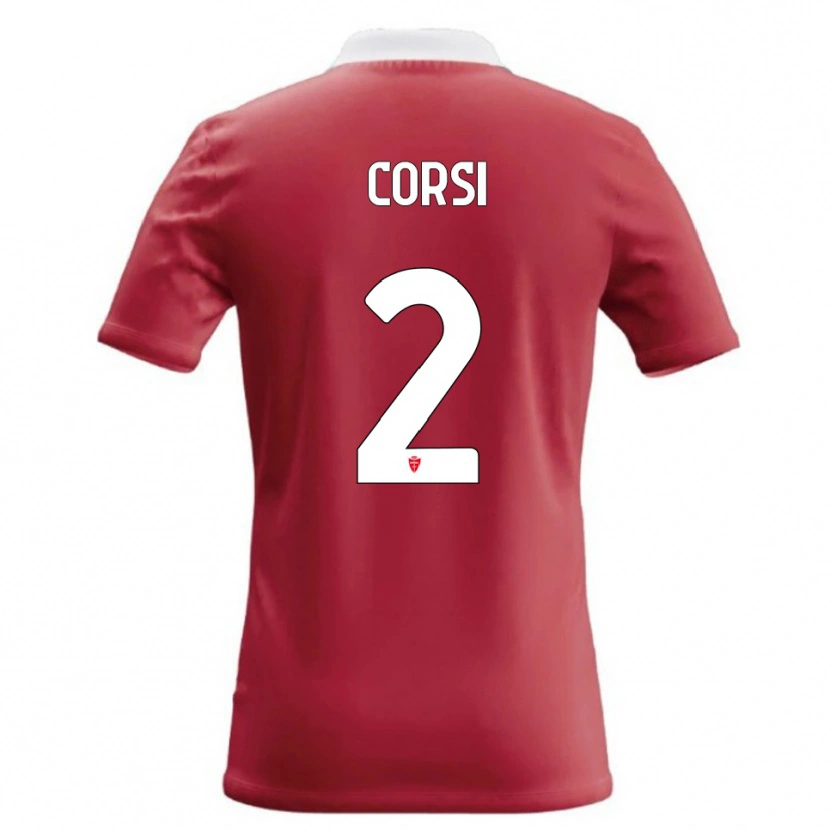 Danxen Herren Giovanni Corsi #2 Rot Weiß Heimtrikot Trikot 2026/27 T-Shirt