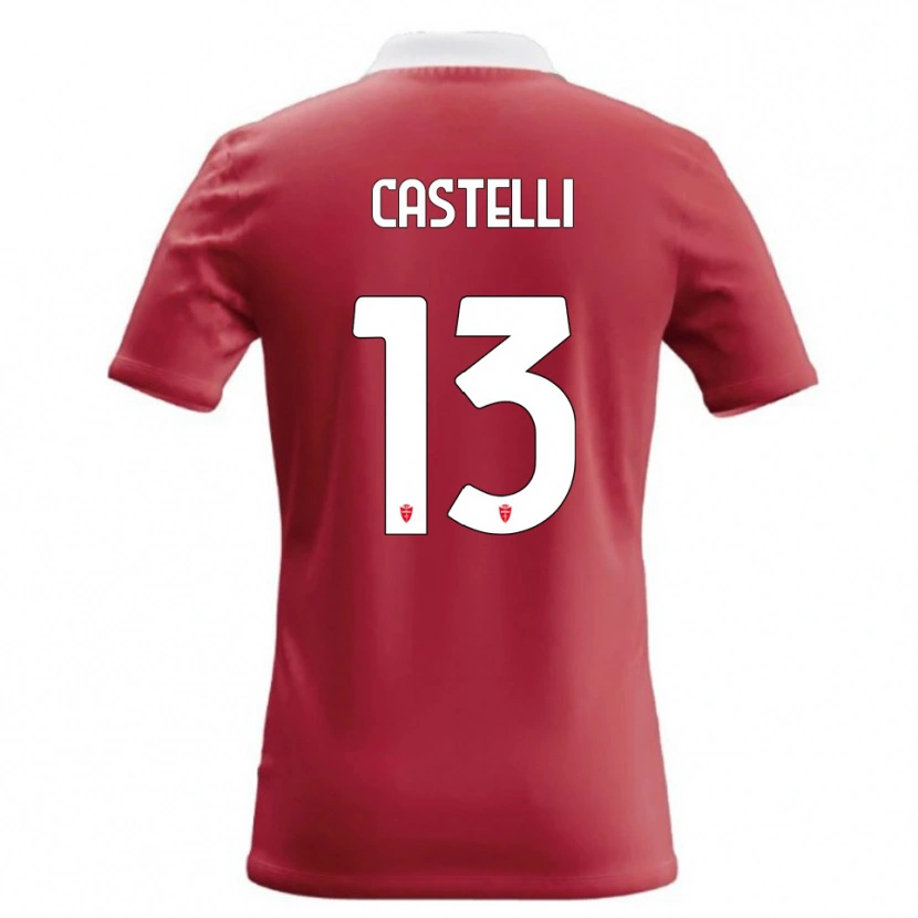 Danxen Herren Davide Castelli #13 Rot Weiß Heimtrikot Trikot 2026/27 T-Shirt