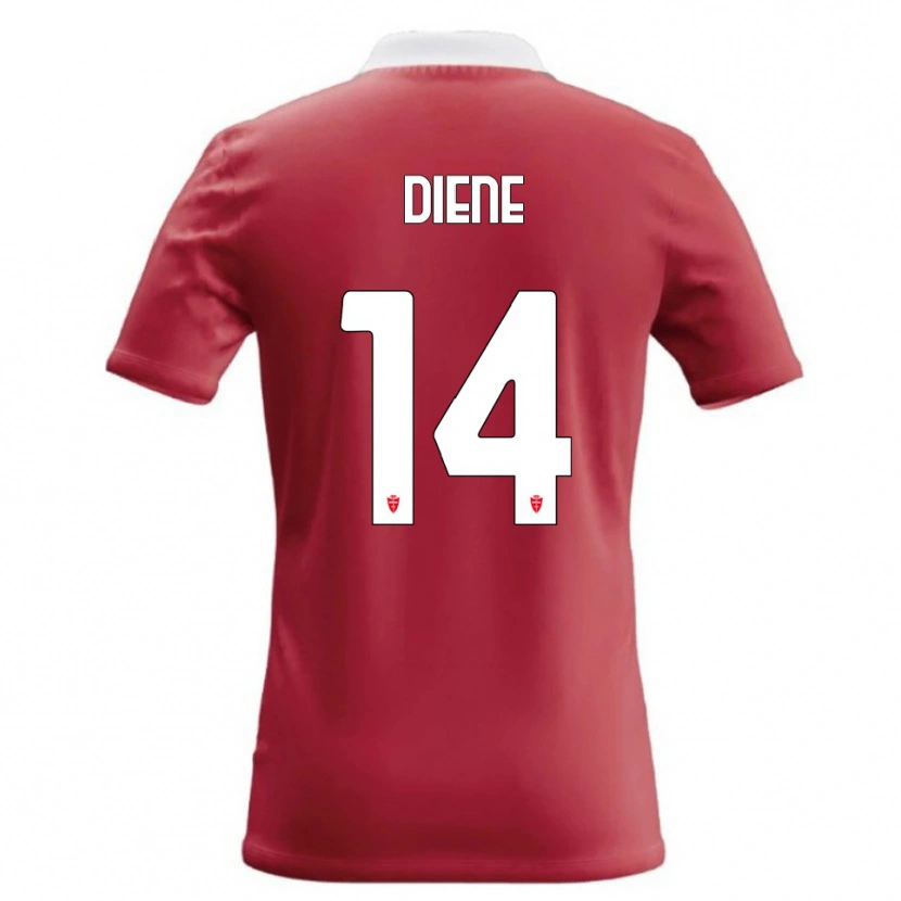Danxen Herren Abdou Diene #14 Rot Weiß Heimtrikot Trikot 2026/27 T-Shirt