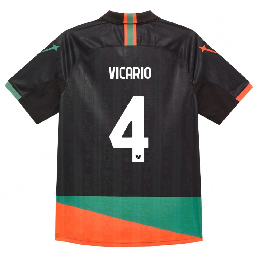Danxen Herren Brando Vicario #4 Schwarz Orange Grün Heimtrikot Trikot 2026/27 T-Shirt