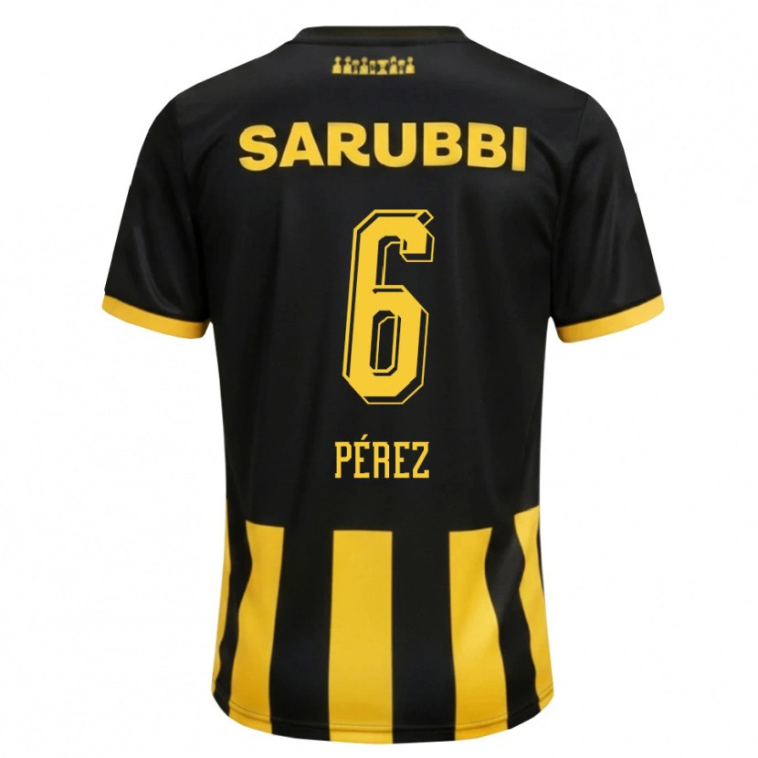 Danxen Herren Rodrigo Pérez #6 Schwarz Gelb Heimtrikot Trikot 2026/27 T-Shirt