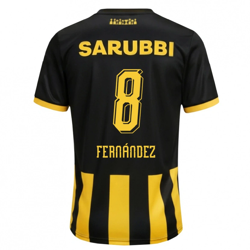 Danxen Herren Nicolás Fernández #8 Schwarz Gelb Heimtrikot Trikot 2026/27 T-Shirt