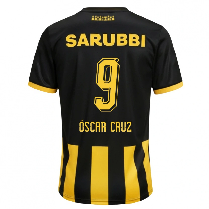 Danxen Herren Óscar Cruz #9 Schwarz Gelb Heimtrikot Trikot 2026/27 T-Shirt