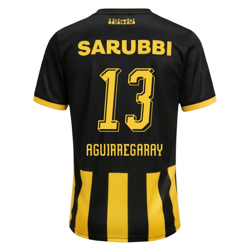 Danxen Herren Matías Aguirregaray #13 Schwarz Gelb Heimtrikot Trikot 2026/27 T-Shirt