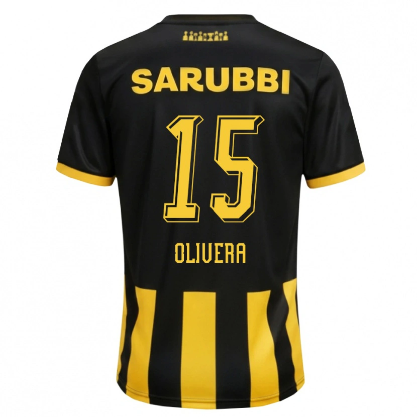 Danxen Herren Maximiliano Olivera #15 Schwarz Gelb Heimtrikot Trikot 2026/27 T-Shirt