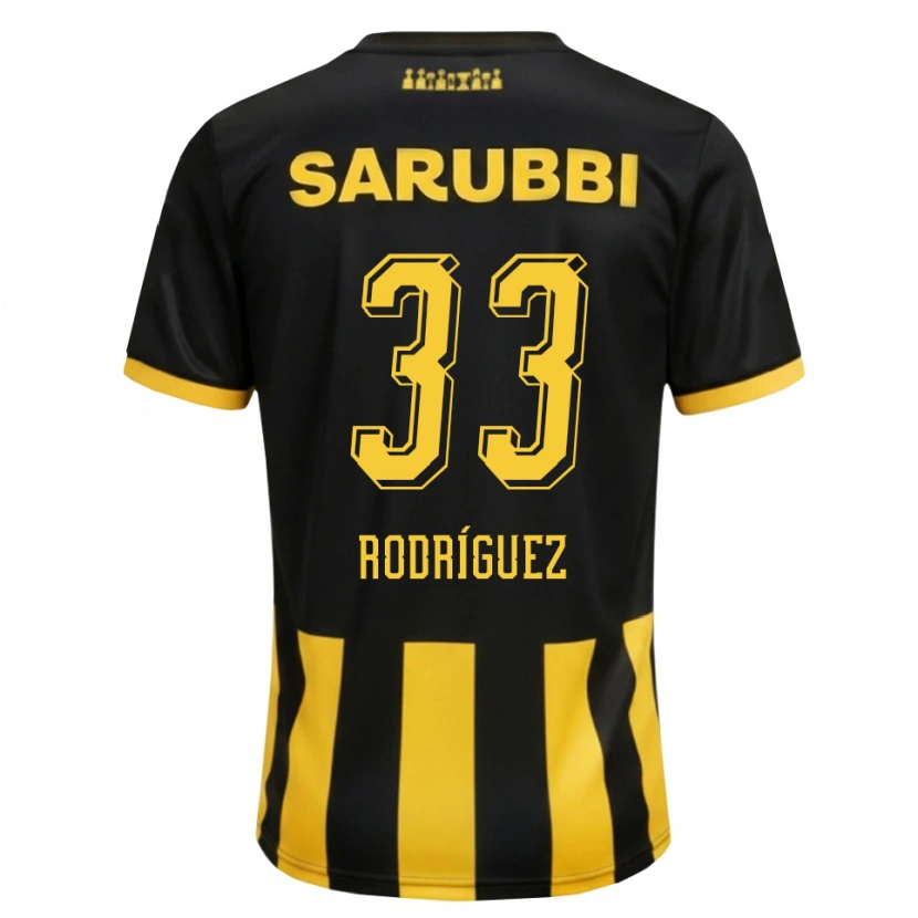 Danxen Herren Jonathan Rodríguez #33 Schwarz Gelb Heimtrikot Trikot 2026/27 T-Shirt