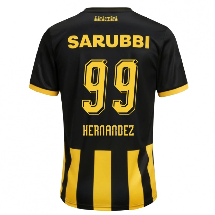 Danxen Herren Abel Hernández #99 Schwarz Gelb Heimtrikot Trikot 2026/27 T-Shirt