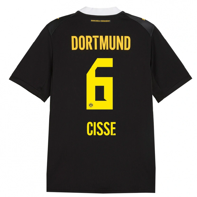 Danxen Herren Faroukou Cisse #6 Schwarz Rot Gelb Auswärtstrikot Trikot 2026/27 T-Shirt