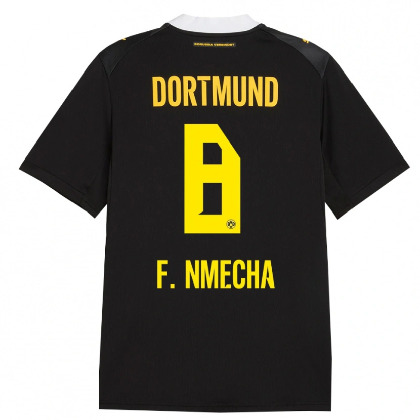 Danxen Herren Felix Nmecha #8 Schwarz Rot Gelb Auswärtstrikot Trikot 2026/27 T-Shirt