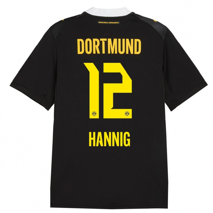 Danxen Herren Paul Hannig #12 Schwarz Rot Gelb Auswärtstrikot Trikot 2026/27 T-Shirt