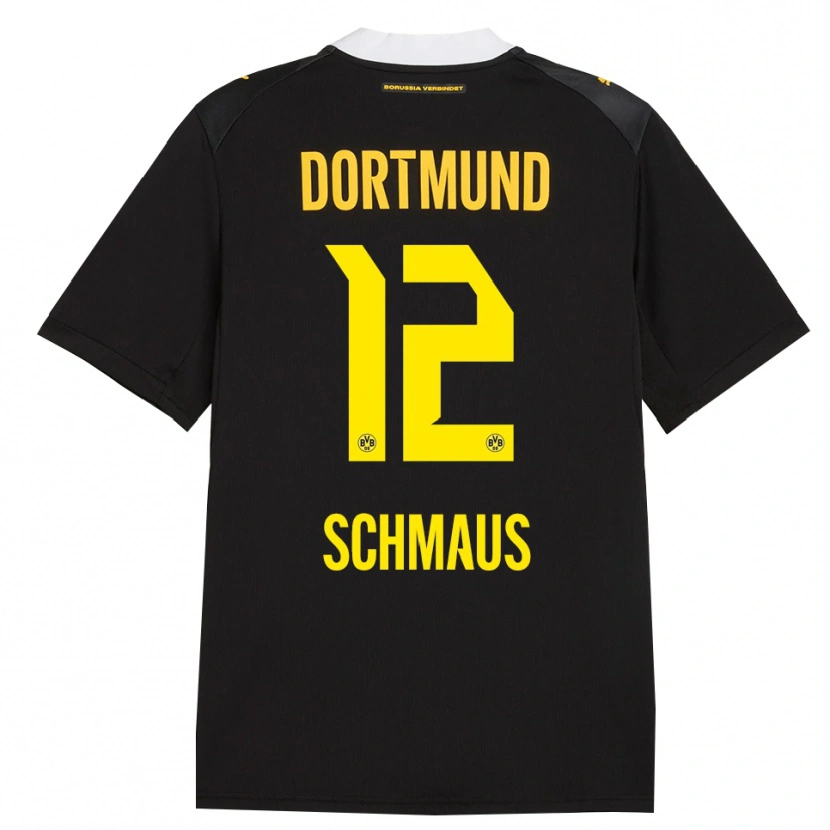Danxen Herren Massimiliano Schmaus #12 Schwarz Rot Gelb Auswärtstrikot Trikot 2026/27 T-Shirt