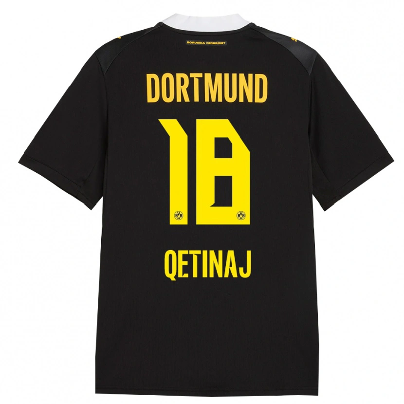 Danxen Herren Edon Qetinaj #18 Schwarz Rot Gelb Auswärtstrikot Trikot 2026/27 T-Shirt