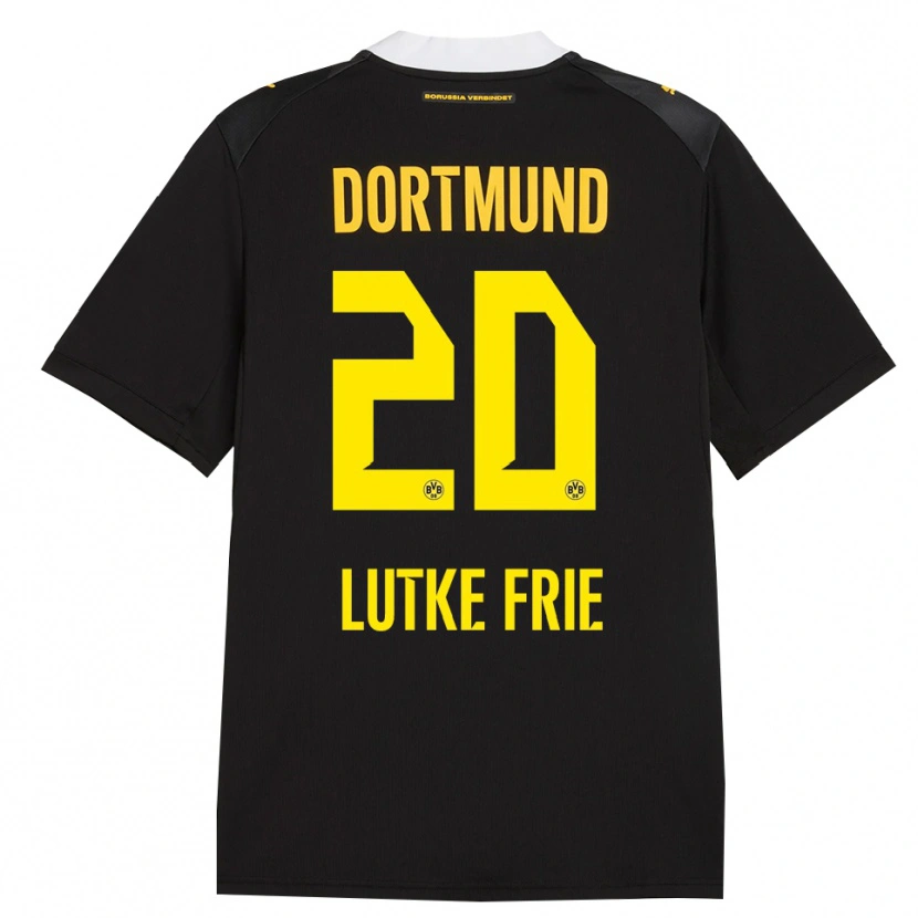 Danxen Herren Dennis Lutke-Frie #20 Schwarz Rot Gelb Auswärtstrikot Trikot 2026/27 T-Shirt