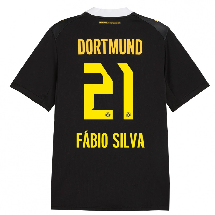 Danxen Herren Fábio Silva #21 Schwarz Rot Gelb Auswärtstrikot Trikot 2026/27 T-Shirt