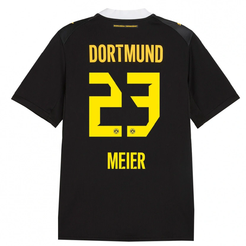 Danxen Herren Maximilian Meier #23 Schwarz Rot Gelb Auswärtstrikot Trikot 2026/27 T-Shirt
