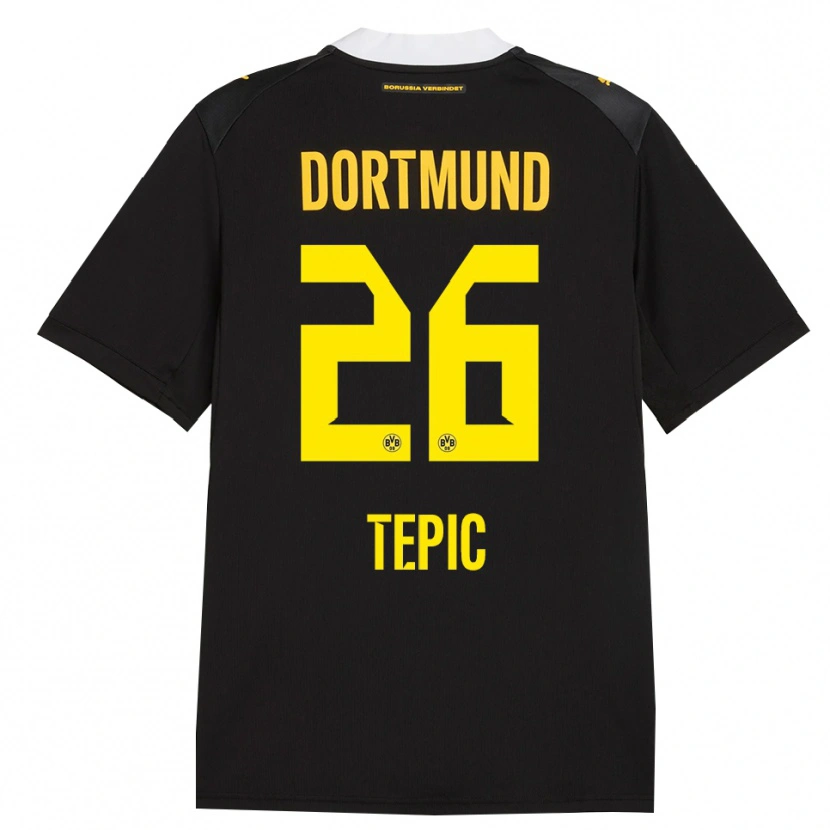 Danxen Herren Lyon Tepic #26 Schwarz Rot Gelb Auswärtstrikot Trikot 2026/27 T-Shirt