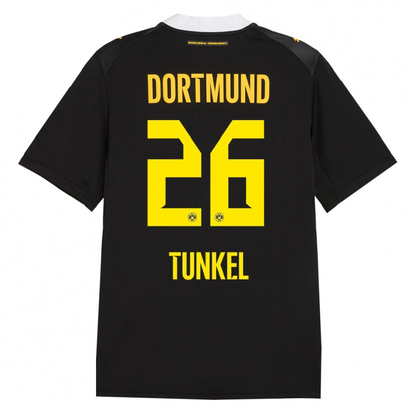 Danxen Herren Janis Tunkel #26 Schwarz Rot Gelb Auswärtstrikot Trikot 2026/27 T-Shirt