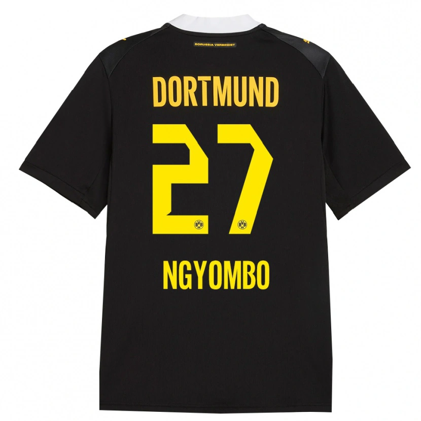 Danxen Herren Beni Ngyombo #27 Schwarz Rot Gelb Auswärtstrikot Trikot 2026/27 T-Shirt