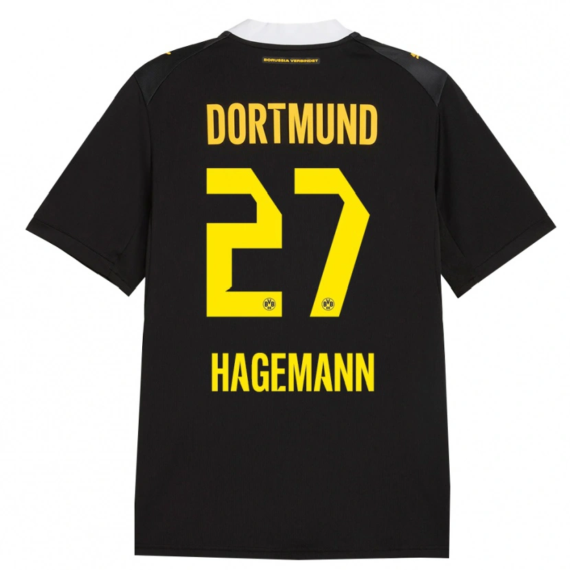 Danxen Herren Keron Hagemann #27 Schwarz Rot Gelb Auswärtstrikot Trikot 2026/27 T-Shirt