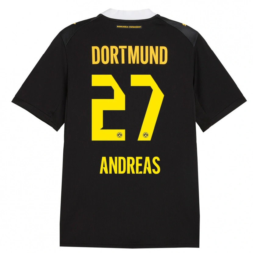 Danxen Herren Kuno Andreas #27 Schwarz Rot Gelb Auswärtstrikot Trikot 2026/27 T-Shirt