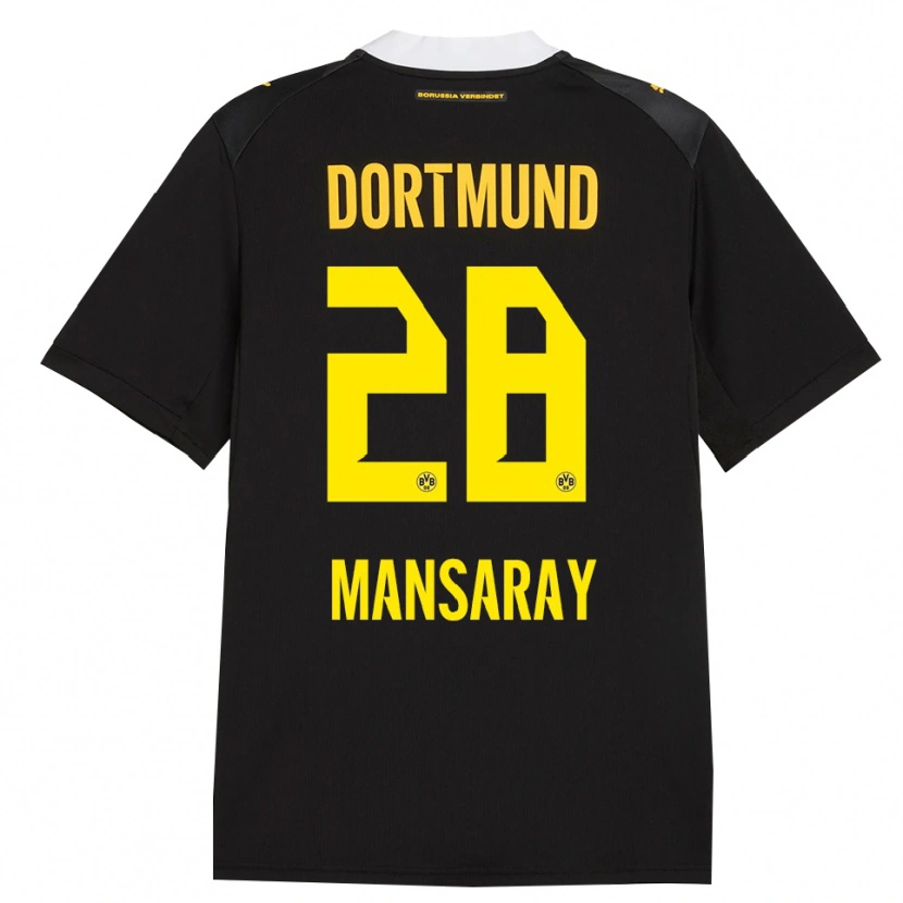 Danxen Herren Ismael Mansaray #28 Schwarz Rot Gelb Auswärtstrikot Trikot 2026/27 T-Shirt