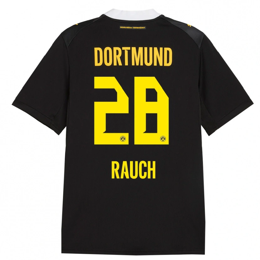 Danxen Herren Julius Fynn Rauch #28 Schwarz Rot Gelb Auswärtstrikot Trikot 2026/27 T-Shirt