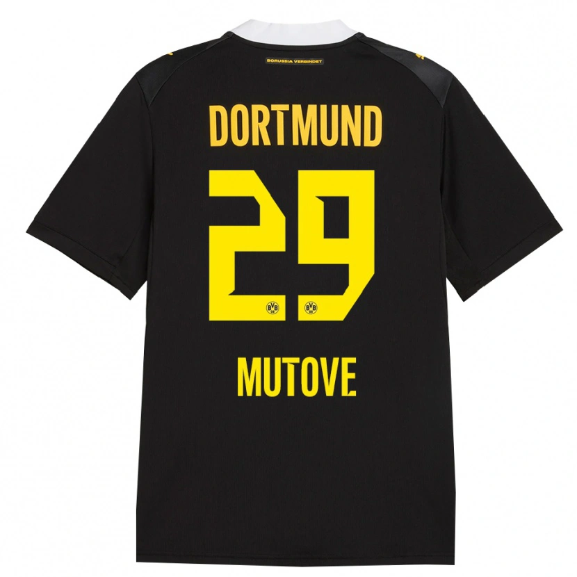 Danxen Herren Kevin Mutove #29 Schwarz Rot Gelb Auswärtstrikot Trikot 2026/27 T-Shirt