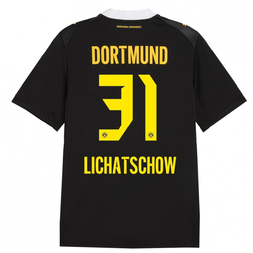 Danxen Herren Deniese Lichatschow #31 Schwarz Rot Gelb Auswärtstrikot Trikot 2026/27 T-Shirt