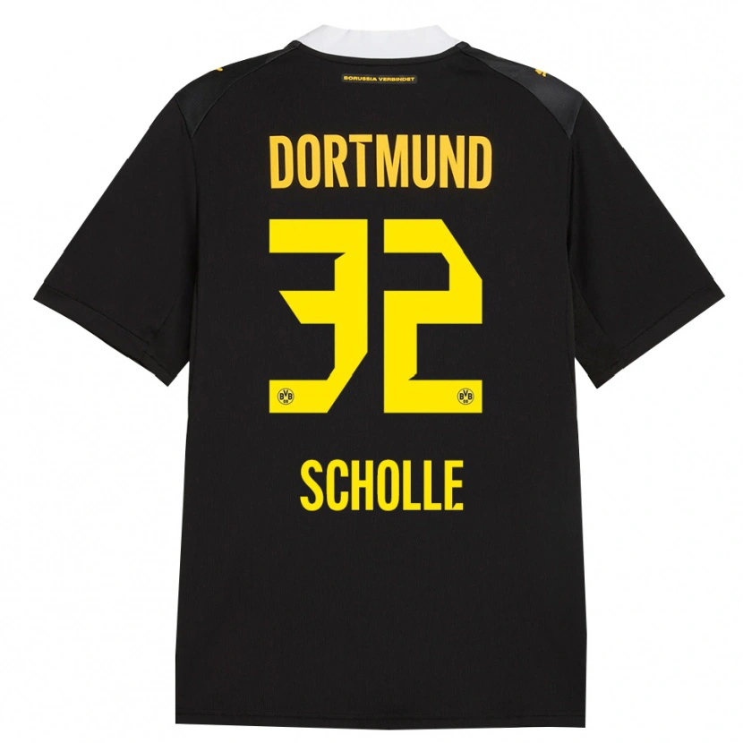 Danxen Herren Mia Scholle #32 Schwarz Rot Gelb Auswärtstrikot Trikot 2026/27 T-Shirt
