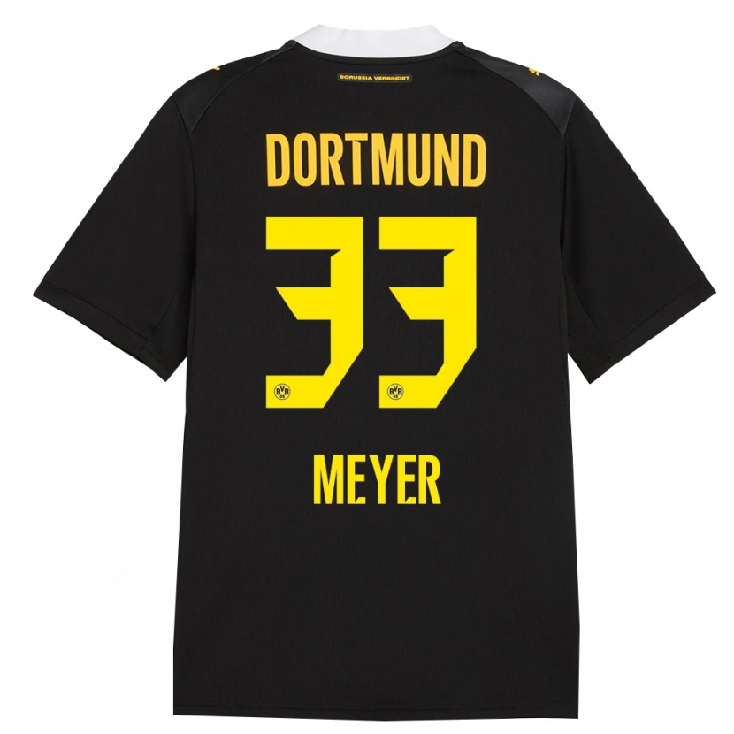 Danxen Herren Alexander Meyer #33 Schwarz Rot Gelb Auswärtstrikot Trikot 2026/27 T-Shirt