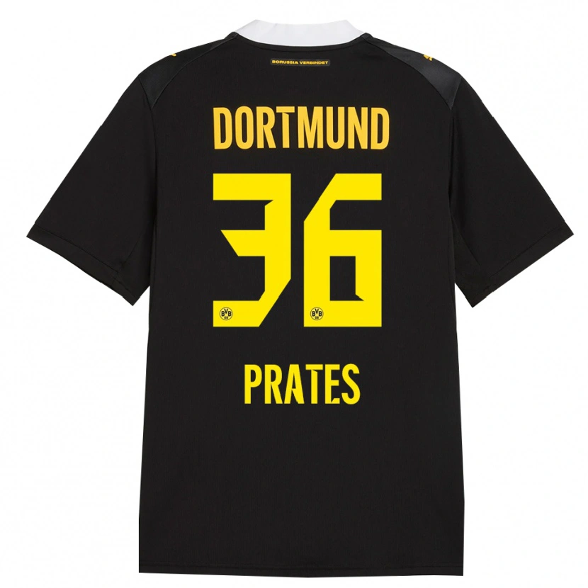 Danxen Herren Kauã Prates #36 Schwarz Rot Gelb Auswärtstrikot Trikot 2026/27 T-Shirt