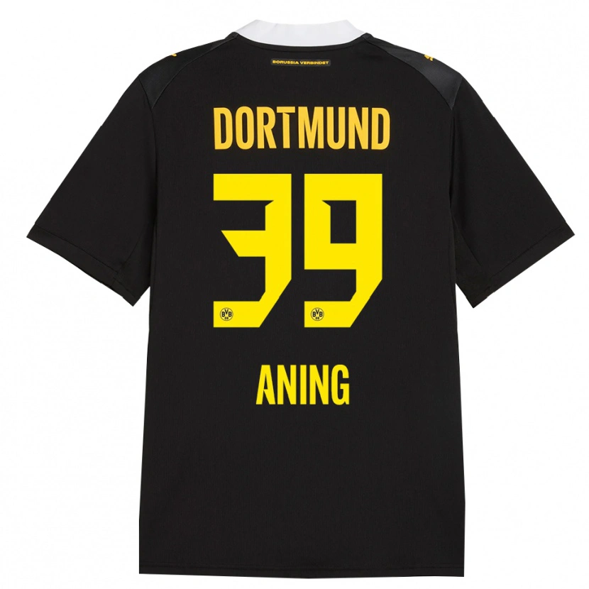 Danxen Herren Prince Aning #39 Schwarz Rot Gelb Auswärtstrikot Trikot 2026/27 T-Shirt