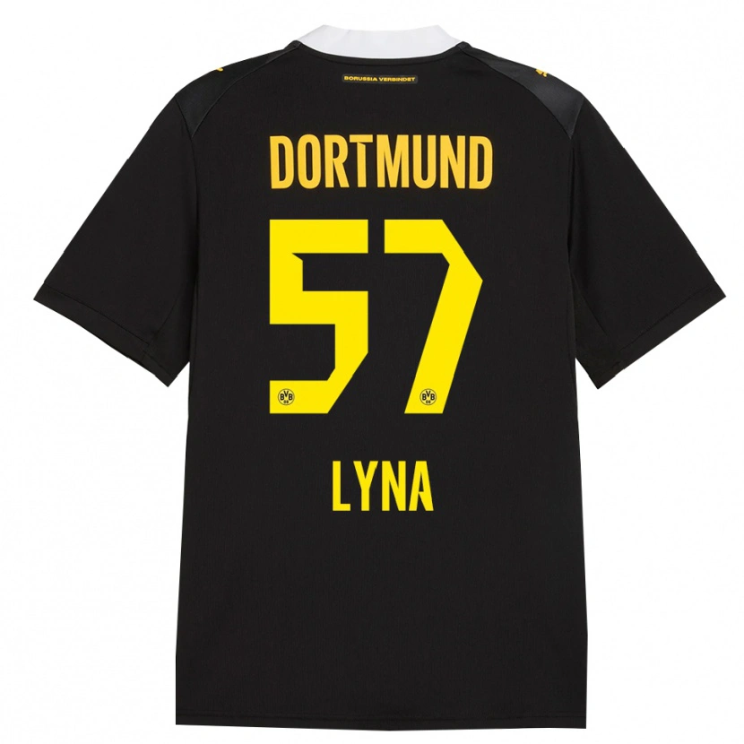 Danxen Herren Schwarz Lyna #57 Schwarz Rot Gelb Auswärtstrikot Trikot 2026/27 T-Shirt