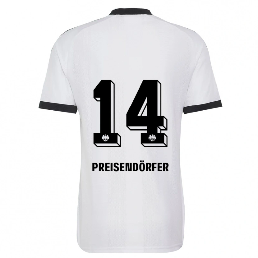 Danxen Herren Constantin Preisendörfer #14 Schwarz Weiß Auswärtstrikot Trikot 2026/27 T-Shirt