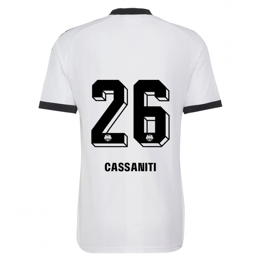 Danxen Herren Nino Cassaniti #26 Schwarz Weiß Auswärtstrikot Trikot 2026/27 T-Shirt