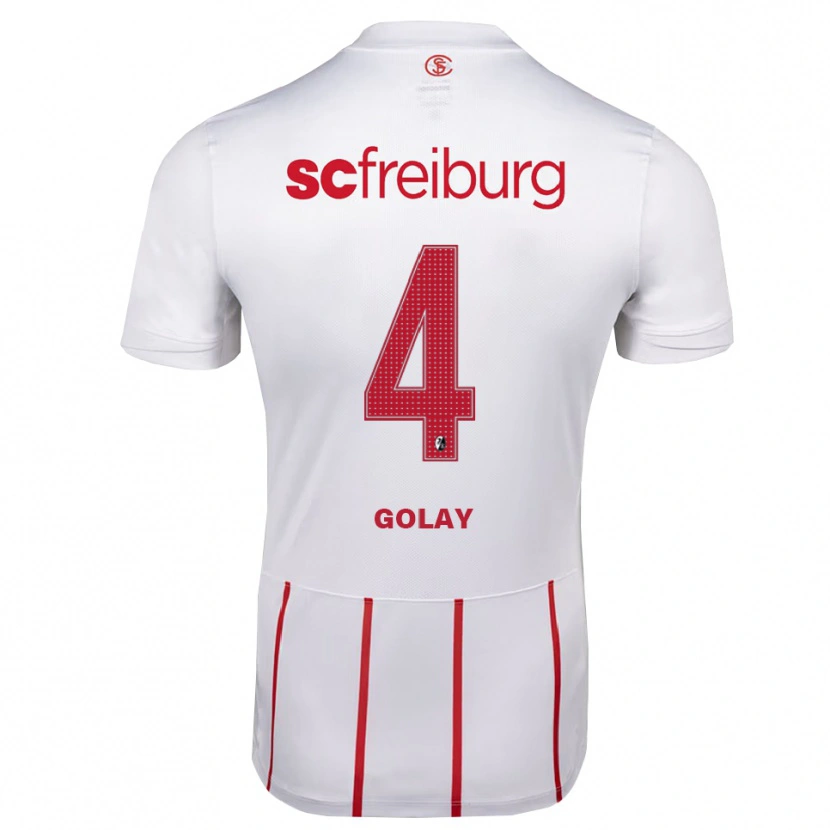 Danxen Herren Jonas Golay #4 Weiß Rot Gelb Auswärtstrikot Trikot 2026/27 T-Shirt