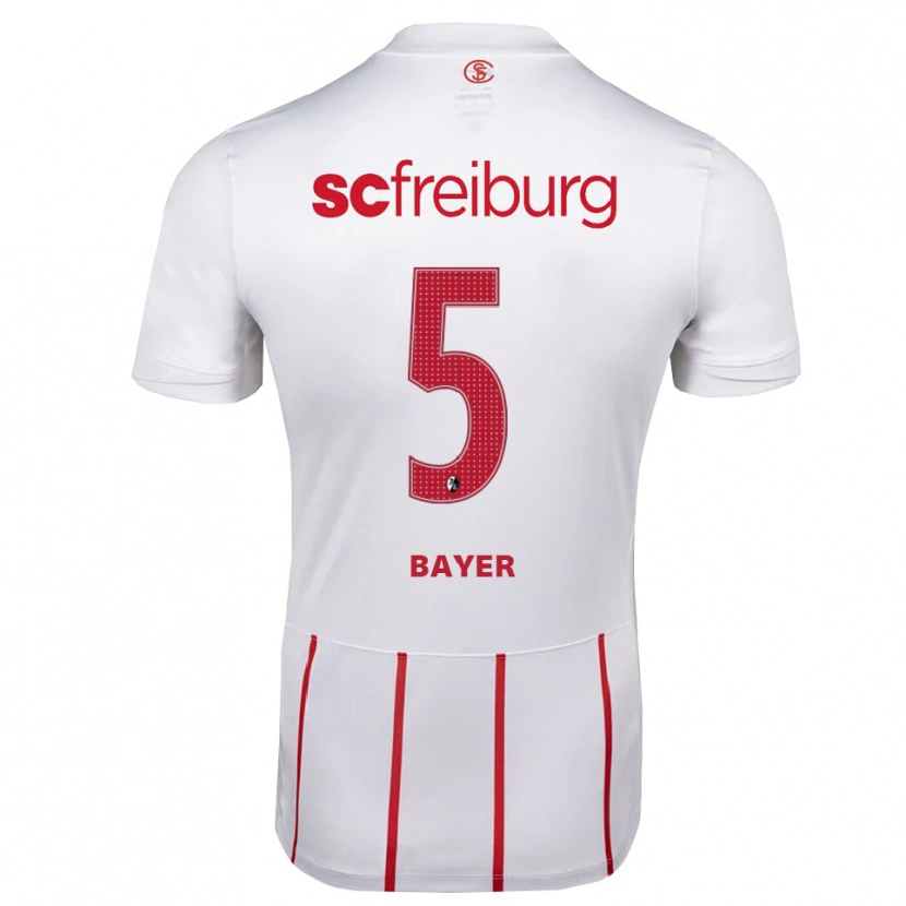 Danxen Herren Lennart Bayer #5 Weiß Rot Gelb Auswärtstrikot Trikot 2026/27 T-Shirt