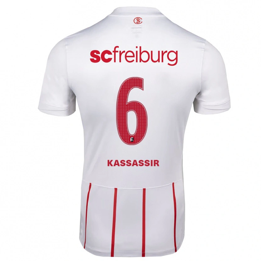 Danxen Herren Malik Kassassir #6 Weiß Rot Gelb Auswärtstrikot Trikot 2026/27 T-Shirt